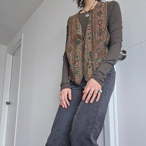 Patterned vintage vest